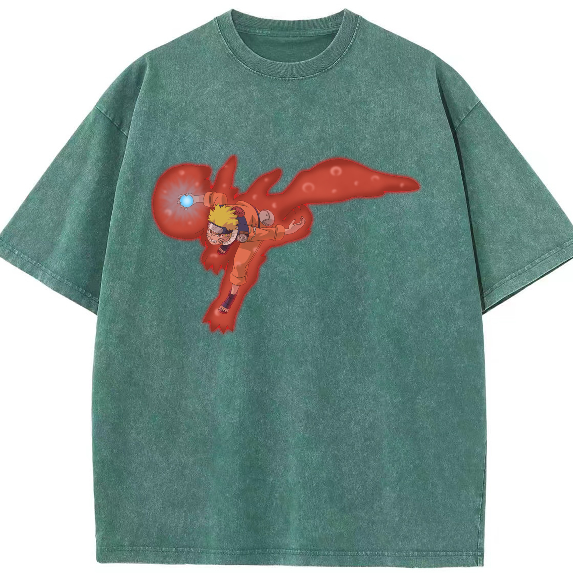 （画像用） NARUTO -ナルト- うずまき ナルト Uzumaki Naruto 綿100% ヴィンテージ風 半袖Tシャツ（フロントプリント）